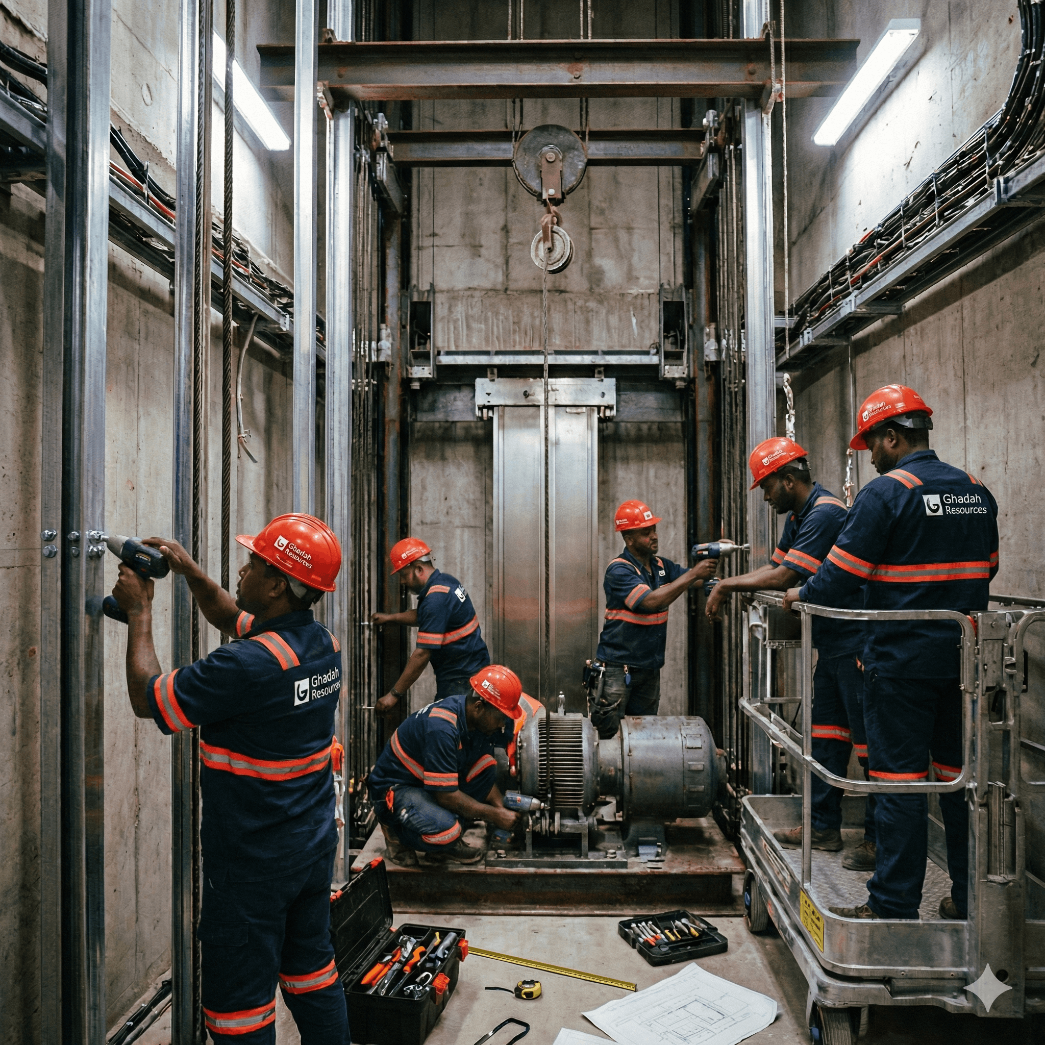 Elevator Installation Team